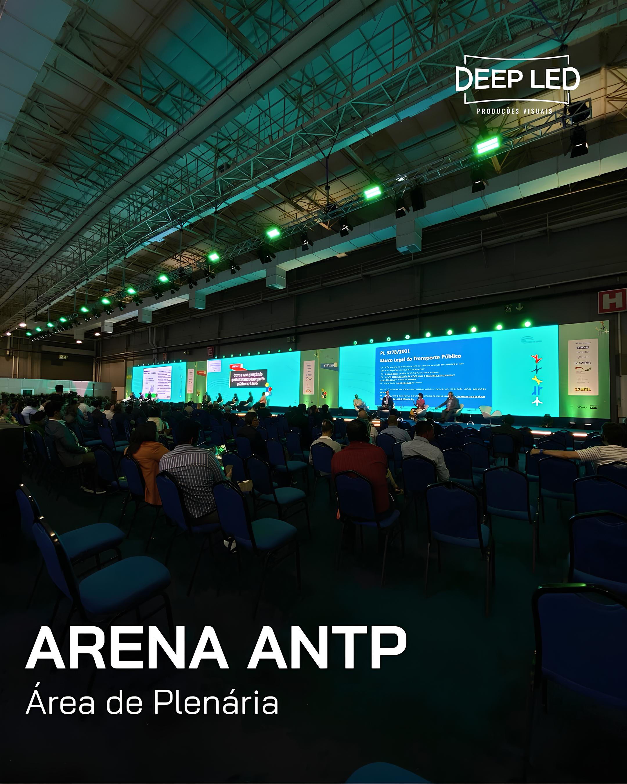 Painel de LED em plenária da Arena ANTP