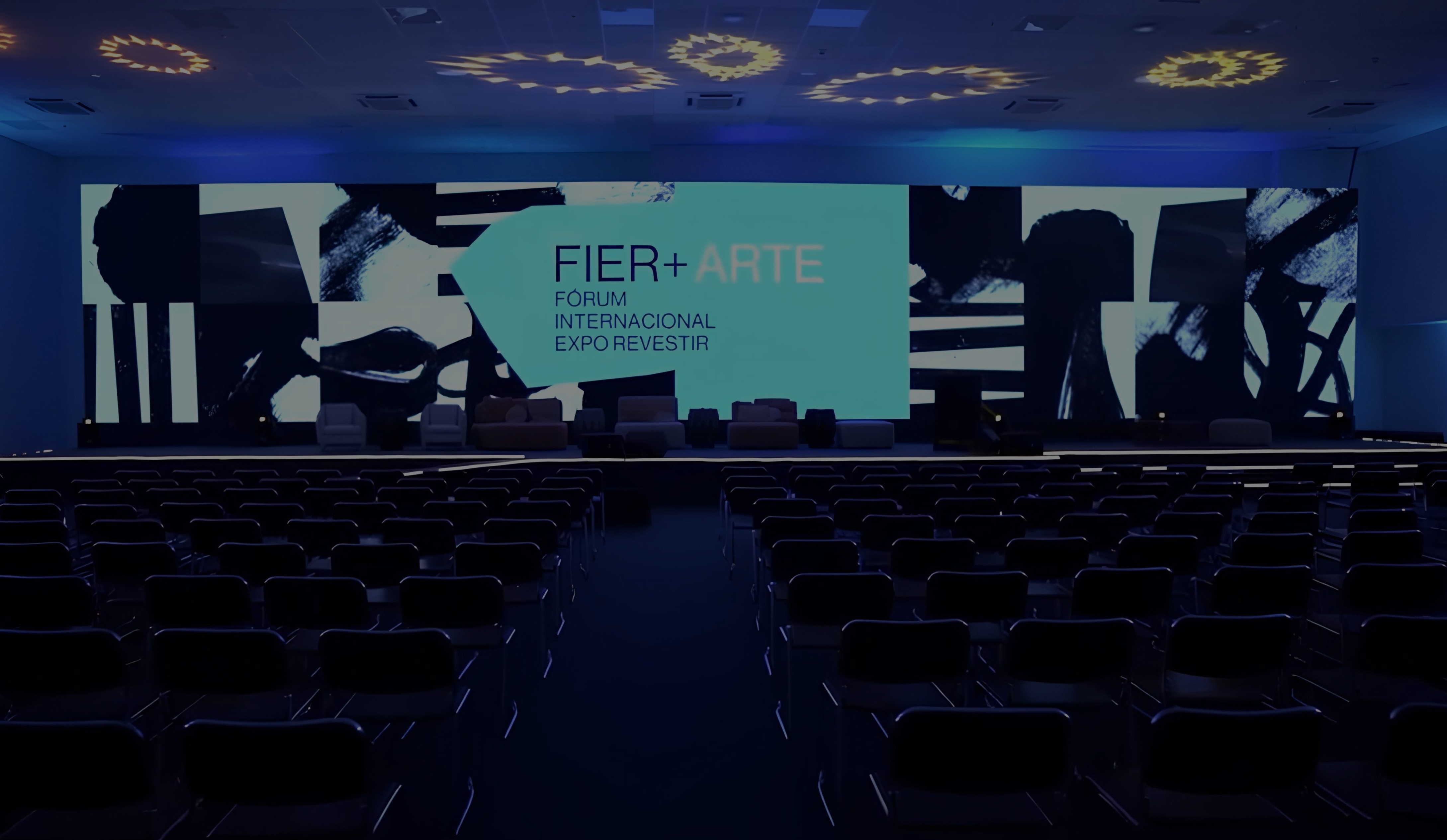 Painel LED em evento corporativo